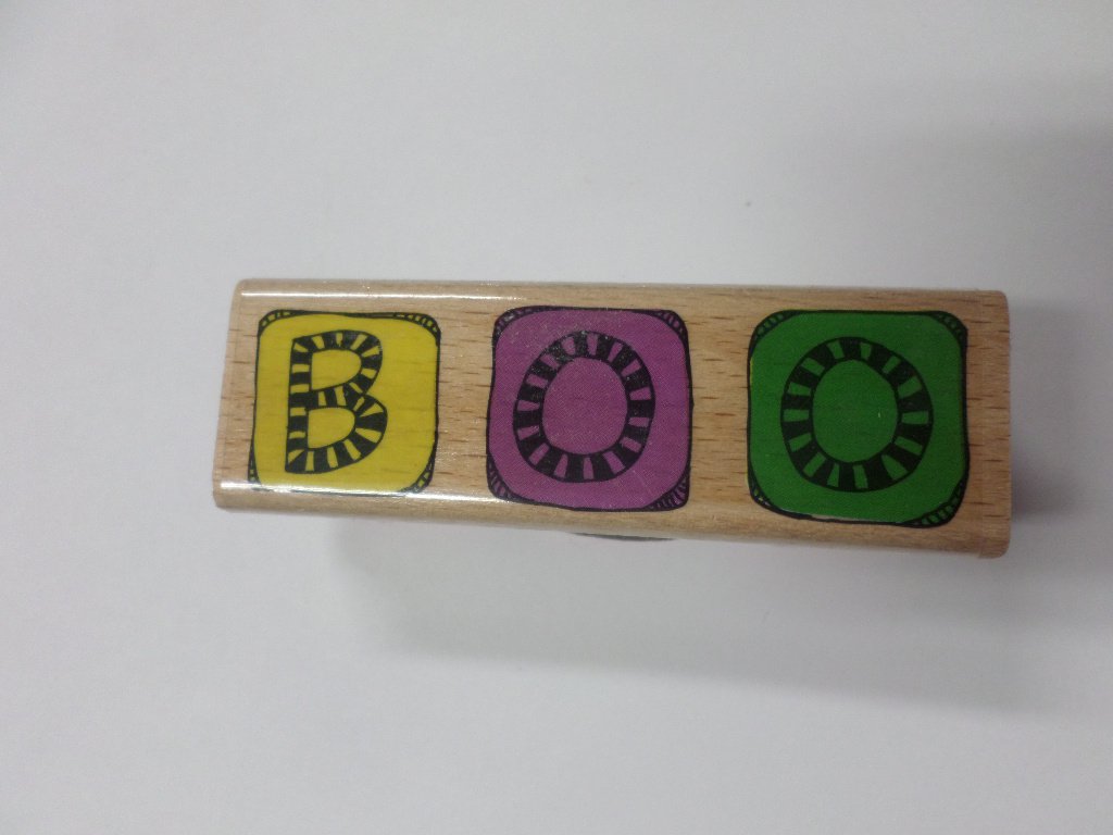 Wood Block Stamp - Boo