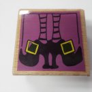Wood Block Stamp - Witch Shoes