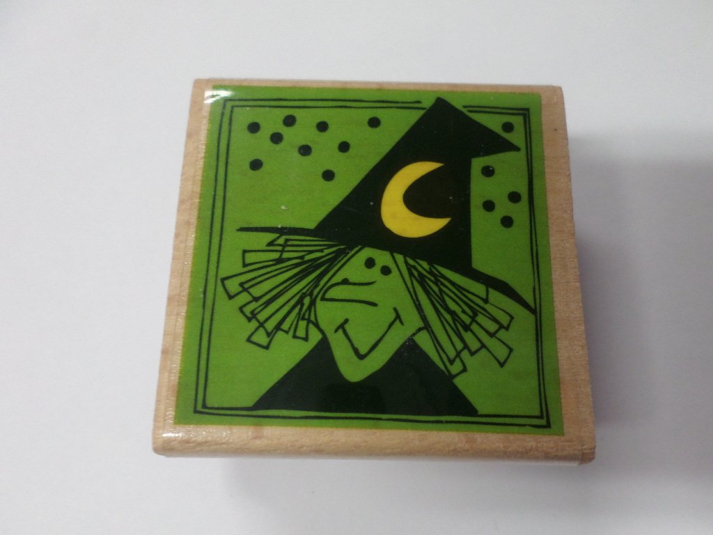 Wood Block Stamp - Witch Head