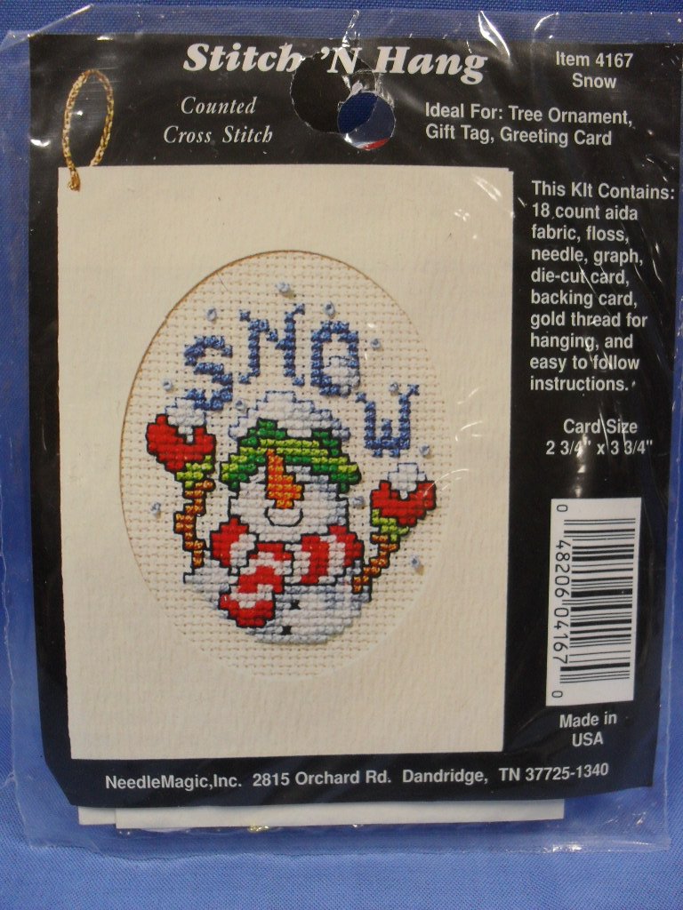 Cross Stitch Mini Kit - Snowman