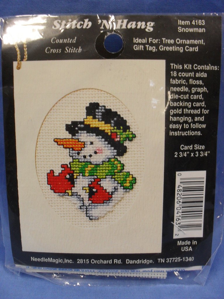 Cross Stitch Mini Kit - Snowman