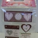Handmade Valentine Dimensional Stickers - Love Accent Tags