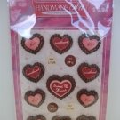 Handmade Valentine Dimensional Stickers - Sweetheart Candy