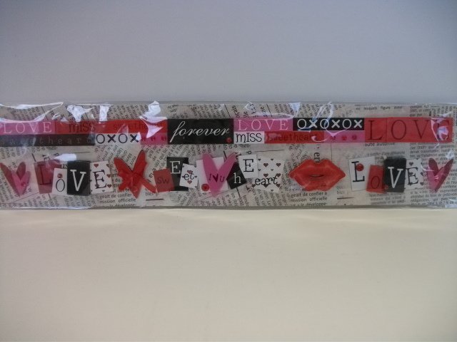 Handmade Valentine Dimensional Stickers - Border Love