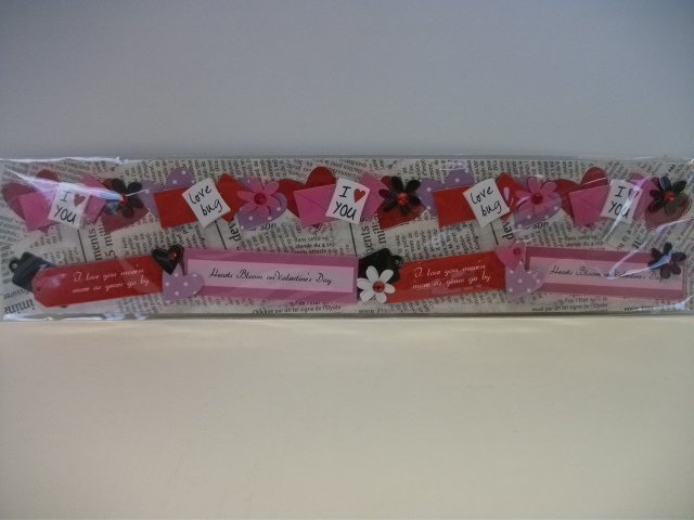 Handmade Valentine Dimensional Stickers - Border Heart Tags