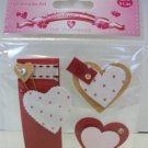 Handmade Valentine Dimensional Stickers - Heart Love Tags