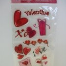 Handmade Valentine Dimensional Stickers - Crystal