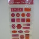 Handmade Valentine Dimensional Stickers - Crystal