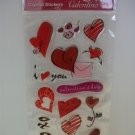 Handmade Valentine Dimensional Stickers - Crystal
