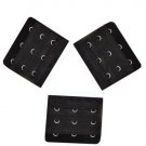 3pcs Black Bra Extender 3 Hook Bra set Lingerie