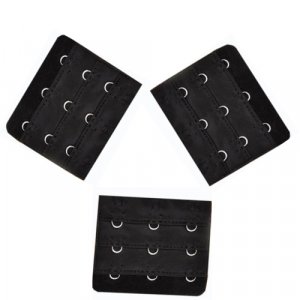 3pcs Black Bra Extender 3 Hook Bra set Lingerie
