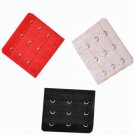3pcs Black, White and Beige Bra Extender 3 Hook Bra set Lingerie