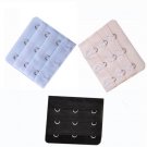 3pcs Black, Beige and White Bra Extender 3 Hook Bra set Lingerie