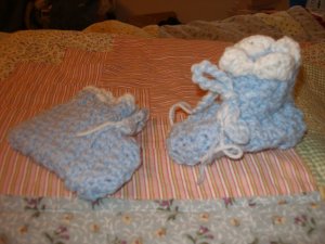 Blue booties
