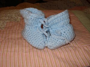 Blue booties