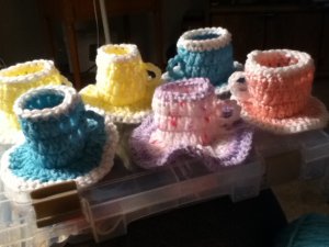 Tea cup candle holder