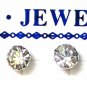 Rhinestones stud earrings-3mm-Various colours-silver plated
