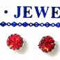Rhinestones stud earrings-3mm-Various colours-silver plated