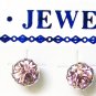 Rhinestones stud earrings-5mm-Various colours-silver plated