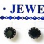 Rhinestones stud earrings-5mm-Various colours-silver plated