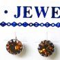 Rhinestones stud earrings-5mm-Various colours-silver plated