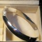 Silver plated Polished Thick bangle Bracelet