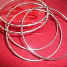 Set of 5 Bangles/Bracelets-Silver Plated