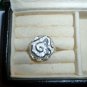 Fashion Big Rose Bud Ring-Silver Tone-Adjustable