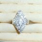 Rhinestones Fashion ring-Adjustable-Silver tone
