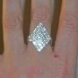 Rhinestones Fashion ring-Adjustable-Silver tone