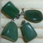 Green Jade Pendant + a silver plated chain of your choice, 16", 18" or 20 " long