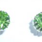 Rhinestones stud earrings-6mm-Various colours-silver plated