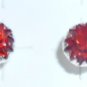 Rhinestones stud earrings-4mm-Various colours-silver plated