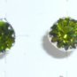 Rhinestones stud earrings-4mm-Various colours-silver plated