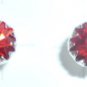 Rhinestones stud earrings-4mm-Various colours-silver plated
