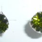 Rhinestones stud earrings-4mm-Various colours-silver plated