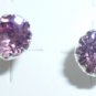 Rhinestones stud earrings-4mm-Various colours-silver plated