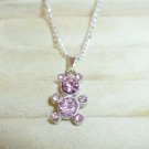 Children Teddy Bear Pendant + 14" chain
