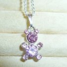 Children Teddy Bear Pendant + 17" chain