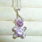 Children Teddy Bear Pendant + 17" chain