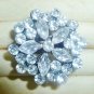 Costume Imitation Rhinestone ring- Clear- Adjustable