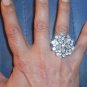 Costume Imitation Rhinestone ring- Clear- Adjustable