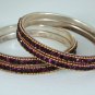 Amethyst(Purple) color  Stone studded fashion Bangle set