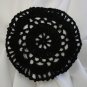 Hand Crocheted Black Hair Net / Bun Cover Flower Style Amish Mennonite