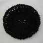 Hand Crocheted Black Hair Net / Bun Cover Flower Style Amish Mennonite