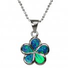 Plumeria Opal Pendant