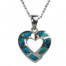 Heart Opal Pendant 18mm