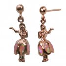 Rose Hula Opal Earrings
