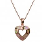 Rose Heart Opal Pendant