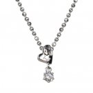 Hawaiian Heart and CZ Pendant